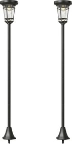 Outsunny Solarny zestaw 2 lamp stojących 180 cm z 2 trybami jasności i czujnikiem światła, IP44 | Aosom PL