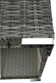 Zestaw rattanowy MALIBU dla 8 osób (szary)