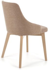 Krzesło tapicerowane dąb sonoma/beż tkanina TOLEDO