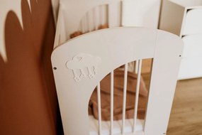 Białe łóżeczko niemowlęce Nel Chmurka z wyjmowanymi szczebelkami