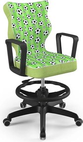 Krzesło obrotowe z podnóżkiem i wzorami Norm Black rozmiar 6 (159-188 cm)
