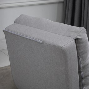 HOMCOM Sessel składana mata do spania, design 2 w 1, odpinana poduszka, 60 x 80 x 56 cm, szary