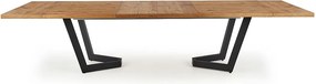 Stół rozkładany MASSIVE 160(250)x90 jasny dąb/czarny