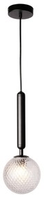 Czarna lampa wisząca SULION Musa, wys. 150 cm