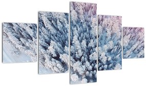 Obraz ośnieżonych drzew (125x70 cm)