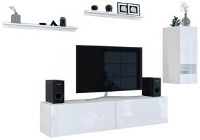 Meblościanka modułowa biały połysk 30x12x4 H6-M34