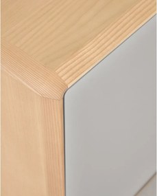 Szaro-naturalna komoda w dekorze jesionu 99x78,5x42 cm Anielle – Kave Home