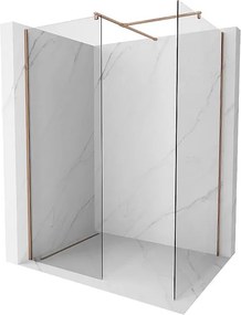 Mexen Kioto ścianka prysznicowa Walk-in 145 x 80 cm, transparent, różowe złoto - 800-145-202-60-00-080