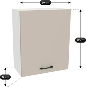 Zestaw Mebli Kuchennych MODERN 200 cm Kaszmir/Biały Nowoczesny