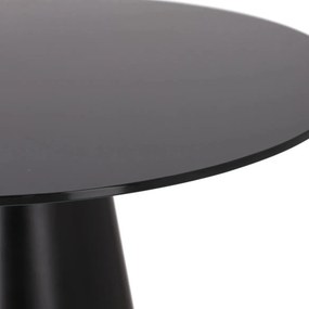 Mały stół do jadalni okrągły Soleilo Duo 80 cm, czarny/naturalny