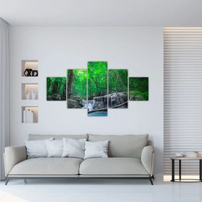Obraz - Wodospad Erawan, Kanchanaburi, Tajlandia (125x70 cm)