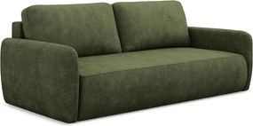 Kanapa 3-osobowa z funkcją spania - z tkaniny szenilowej - oliwkowy - LILO