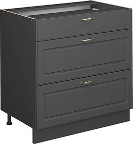 Szafka dolna do kuchni anthrazit-gold landhaus 80x60x82 fame-line