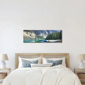 Obraz - Moraine Lake (z zegarem) (90x30 cm)