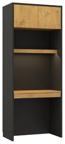 Regał GENIUS "RB" z biurkiem szer. 90 cm z nadstawką, oświetleniem oraz szufladą (kolor do wyboru)