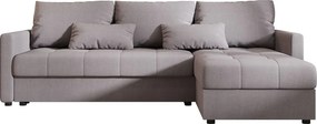 BEDANTE narożnik MOS L BIS Cosmic 160 szary lewa z funkcją spania sofa w kształcie litery L z pojemnikiem na pościel sofa do salonu kanapa sofa rozkładana