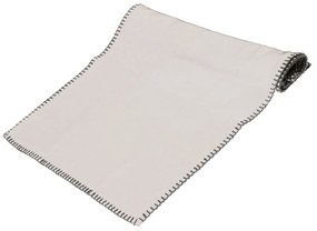 Bawełniany bieżnik w neutralnym kolorze, 40 x 150 cm