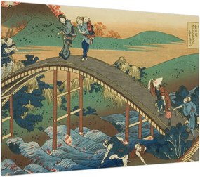 Obraz - Katsushika Hokusai, Ariwara no Narihirafrom the series One Hundred, Poems Explained by the Nurse (Hyakunin isshu uba ga etoki), reprodukcje (70x50 cm)