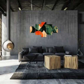 Obraz - Geometryczne motywy naturalne II. (125x70 cm)
