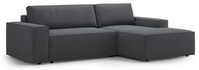 Ciemnoszary rozkładany narożnik (prawostronny) Jodie – Micadoni Home