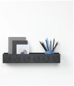 Dziecięca czarna półka ścienna LEGO® Sleek