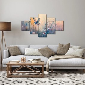 Obraz - Łąka z motylem II (125x70 cm)