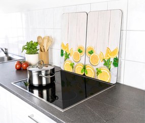 Płyty termoodporne do ochrony kuchenki, 2 tafle szklane z ozdobnym wzorem + stopki antypoślizgowe - 52 x 30 cm, WENKO