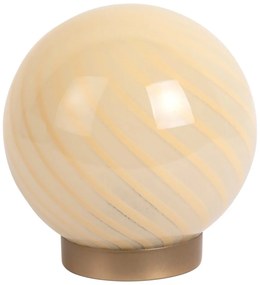 Jasnożółta lampa stołowa ze szklanym kloszem (wysokość 17 cm) Summer Globe – Leitmotiv