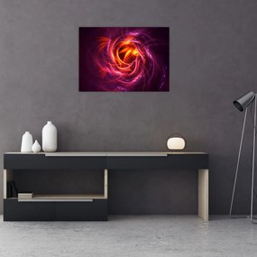 Obraz świecącej nowoczesnej abstrakcji (70x50 cm)