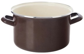 Orion Emaliowany garnek z rantem Brown, 3 l, 3 l