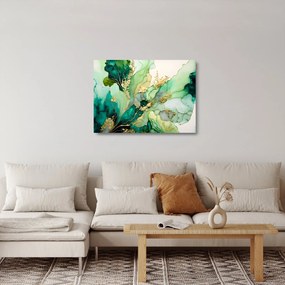 Obraz na szkle - Zielona abstrakcja (70x50 cm)