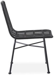 Popielate rattanowe krzesło tarasowe Z3-F23