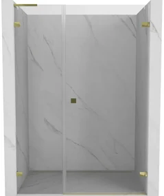 Mexen Lunar-B L drzwi prysznicowe uchylne prawe 110 cm, transparent, złote - 832SL-110-050-50-00-P