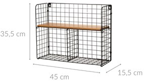 Metalowa półka biurowa 45 x 15,5 x 35,5 cm