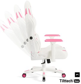 Fotel gamingowy Diablo X-Ray 2.0 Normal Size, biało-różowy