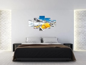 Obraz - Kemping w górach (125x70 cm)