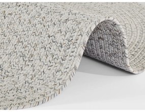 Białobeżowy okrągły dywan odpowiedni na zewnątrz ø 150 cm – NORTHRUGS