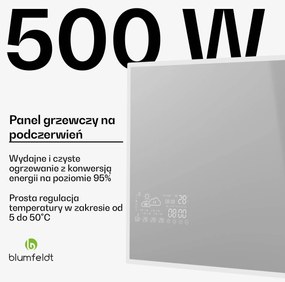 Blumfeldt Grzejnik na podczerwień, Smart Mirror, Podczerwień, 500 W, IP44