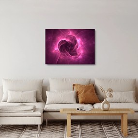 Obraz na szkle - nowoczesna różowa abstrakcja (70x50 cm)