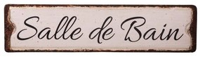 Metalowa tabliczka 40x10 cm Salle De Bain – Antic Line