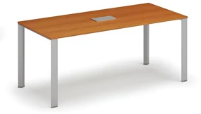 Stół PRIMO INFINITY 1800 x 900 x 750, czereśnia + port blatowy TYP V, srebrny