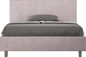 Łóżko bez stelaża tapicerowane 140x210 microfibra kolor lawendy Adele