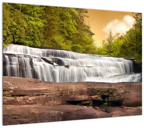 Obraz na szkle wodospadu (70x50 cm)