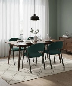 Zielone welurowe krzesło retro H2-C49