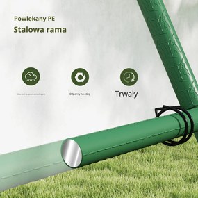 Outsunny Stalowa pergola do pnączy w kształcie A nie rdzewiejąca, do roślin pnących 101x133x227 cm, Zielona