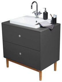 Antracytowa wisząca szafka pod umywalkę 80x62 cm Color Bath – Tom Tailor