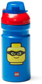 Niebieska butelka na wodę z czerwoną zakrętką LEGO® Iconic, 390 ml