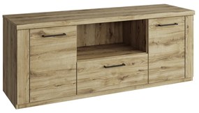 Stolik pod telewizor DORSI 2D1S/135, dąb Navarra