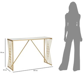 Konsola w kolorze złota 40x120 cm Easy – Mauro Ferretti
