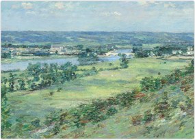 Obraz - Theodore Robinson, The Valley of the Seine, From the Hills of Giverny, reprodukcje (70x50 cm)